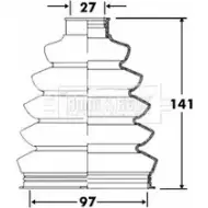 Пыльник шруса, ремкомплект BORG & BECK H 6E4JN5 3154898 NE9TX BCB2372