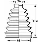 Пыльник шруса, ремкомплект BORG & BECK 9IRV0 Y BCB2376 3154901 LBFJO1