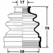 Пыльник шруса, ремкомплект BORG & BECK BCB2382 3ZPPMM7 3154907 5M APJ0