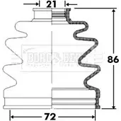 Пыльник шруса, ремкомплект BORG & BECK 7R4 J4 BCB2385 Hyundai Getz (TB) 1 Хэтчбек 1.3 83 л.с. 2004 – 2009 ZT33ZFQ