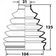 Пыльник шруса, ремкомплект BORG & BECK Volkswagen Caravelle (T5, 7H) 5 Автобус 2.5 TDI 174 л.с. E0C95A BA DT9 BCB2395
