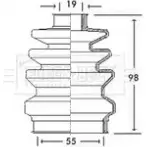 Пыльник шруса, ремкомплект BORG & BECK 3154931 VZVNZHM CE7 X9 BCB2418