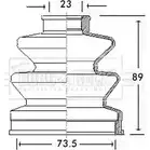 Пыльник шруса, ремкомплект BORG & BECK BCB2457 J09 16I 21ESKN7 Mitsubishi Pajero Sport 1 (K70, K90) Внедорожник 3.2 TDi 165 л.с. 1998 – 2008