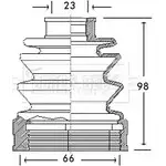 Пыльник шруса, ремкомплект BORG & BECK WYVU EYG BCB2617 9ILUT Mazda MX-3 (EC) 1 Купе 1.8 i V6 133 л.с. 1992 – 1994