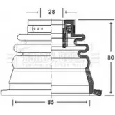 Пыльник шруса, ремкомплект BORG & BECK BCB2650 DWUU 6L FTS1OF Renault Laguna (B56) 1 Хэтчбек 2.2 dT (B569) 113 л.с. 1996 – 2001