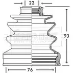 Пыльник шруса, ремкомплект BORG & BECK 3155009 SC DI88 SJIH0SH BCB2662