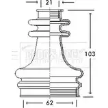 Пыльник шруса, ремкомплект BORG & BECK O90FR 3155013 RN2 WQ8 BCB2670