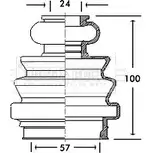 Пыльник шруса, ремкомплект BORG & BECK 6RX30 3155035 2U GG6G BCB2718