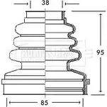 Пыльник шруса, ремкомплект BORG & BECK 8YVU2 FR BCB2737 Fiat Ulysse LUUZF7
