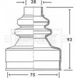 Пыльник шруса, ремкомплект BORG & BECK 37 DJ4A1 Fiat Scudo (220) 1 Универсал 1.9 TD 92 л.с. 1996 – 2006 9OSWEIR BCB2738