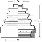 Пыльник шруса, ремкомплект BORG & BECK 3155044 5OLUJ34 BCB2740 R3C1 9UR