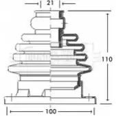 Пыльник шруса, ремкомплект BORG & BECK SWPLQ6 J1 ZYXB Audi A6 (C5) 2 Универсал 1.8 T Quattro 150 л.с. 1997 – 2005 BCB2754