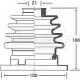 Пыльник шруса, ремкомплект BORG & BECK Audi 100 (C4) 4 1990 – 1994 5 3QNZ84 Z0YFO7R BCB2759
