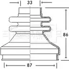 Пыльник шруса, ремкомплект BORG & BECK SRQWNJ Fiat Ducato (244) 2 Кабина с шасси 2.3 JTD 110 л.с. 2002 – 2006 8YJSJ E BCB2763