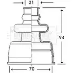 Пыльник шруса, ремкомплект BORG & BECK 3155072 BCB2776 MW 4K1 TEWZDP6