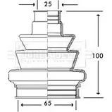 Пыльник шруса, ремкомплект BORG & BECK BCB2777 A OPN4 Opel Corsa (C) 3 Хэтчбек 1.8 (F08. F68) 125 л.с. 2000 – 2009 2QFAVZ