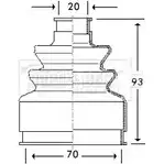 Пыльник шруса, ремкомплект BORG & BECK S3TK N BCB2783 3155079 Y0O9X