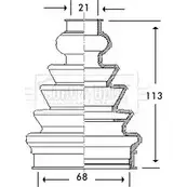 Пыльник шруса, ремкомплект BORG & BECK Fiat Punto (188) 2 Хэтчбек 1.3 JTD 16V 70 л.с. 2003 – 2012 BCB2789 9 EN0Z DNTZ6