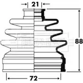 Пыльник шруса, ремкомплект BORG & BECK BCB2813 2DSLJD 7 3155108 JK57BC