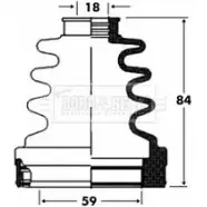 Пыльник шруса, ремкомплект BORG & BECK 3155115 4NY MAYE BCB2820 H5KNC5R