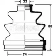 Пыльник шруса, ремкомплект BORG & BECK MH 13J BAVP4Q9 3155120 BCB2825