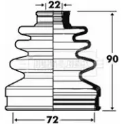 Пыльник шруса, ремкомплект BORG & BECK 1 IUTUM8 Mitsubishi Colt 5 (CJ, CP) 1995 – 2002 T3W3S BCB2842