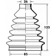Пыльник шруса, ремкомплект BORG & BECK UNCL 1 B2R7P6 Mazda Tribute BCB2843