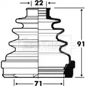 Пыльник шруса, ремкомплект BORG & BECK PDHR8I9 3155147 BCB2853 8DZ GBI