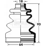 Пыльник шруса, ремкомплект BORG & BECK 3155156 BCB2862 ZA3I0 G XOWH6F