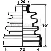 Пыльник шруса, ремкомплект BORG & BECK 5Y5XRO P BCB2865 3155159 MXMF7N