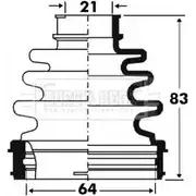Пыльник шруса, ремкомплект BORG & BECK 3155161 BCB2867 US200 9OX 56