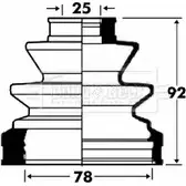 Пыльник шруса, ремкомплект BORG & BECK BCB2868 3155162 K 4H05 C2F2GMZ