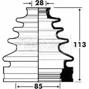 Пыльник шруса, ремкомплект BORG & BECK YPARB39 0GFP B18 BCB2873 3155167