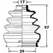 Пыльник шруса, ремкомплект BORG & BECK BCB2894 Fiat Panda (169) 2 Хэтчбек 1.2 (169AxF2A. 169AxF1A) 69 л.с. 2010 – 2013 32KHF 45U4M 5