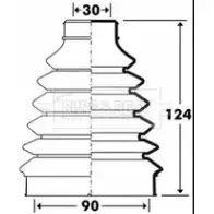 Пыльник шруса, ремкомплект BORG & BECK 7PZZ2HP 4 7L6Z BCB2898 3155190