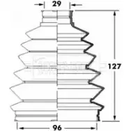 Пыльник шруса, ремкомплект BORG & BECK 4F984WZ BCB6013 Mazda MPV (LW) 2 Минивэн 2.0 DI 136 л.с. 2002 – 2006 GF 5SHXB