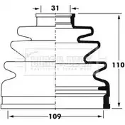 Пыльник шруса, ремкомплект BORG & BECK BCB6026 Mitsubishi Pajero 3 (V60) 1999 – 2007 X 24RQ U6AQ2S