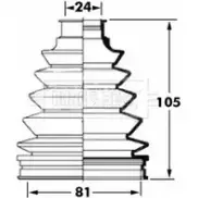 Пыльник шруса, ремкомплект BORG & BECK Toyota Yaris Verso (XP20) 1 Минивэн 1.4 D 4D (NLP20. NLP22) 75 л.с. 2001 – 2005 FLWIS3 5JM DH BCB6058