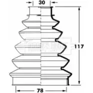 Пыльник шруса, ремкомплект BORG & BECK OXXUR7T EDGF OO Citroen C2 1 (JM, PF1) Хэтчбек 1.6 VTS 122 л.с. 2005 – 2025 BCB6070
