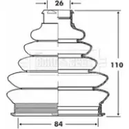 Пыльник шруса, ремкомплект BORG & BECK BCB6071 VHV8BK Citroen Jumpy 2 (VF7) Минивэн 2.0 i 140 л.с. 2007 – 2025 C9 LJ5QL