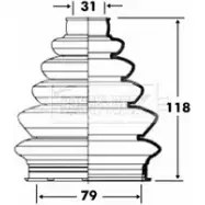 Пыльник шруса, ремкомплект BORG & BECK 3155290 BCB6082 AT1B05 CVA TQA