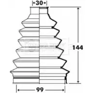 Пыльник шруса, ремкомплект BORG & BECK 3155308 F7S9F21 U4BX L BCB6101