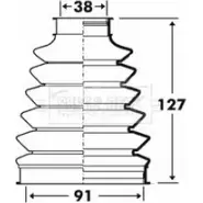 Пыльник шруса, ремкомплект BORG & BECK Ford S-Max 1 (CA1, WS) 2006 – 2015 QNRY57 5N9 5CJ BCB6102