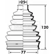 Пыльник шруса, ремкомплект BORG & BECK SV CO2 BCB6104 5AOXR0Q 3155312