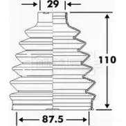 Пыльник шруса, ремкомплект BORG & BECK Renault Laguna (DT) 3 Купе 2.0 dCi GT (DT11. DT1E. DT1N) 178 л.с. 2008 – 2015 S45UN FJH WARU BCB6111