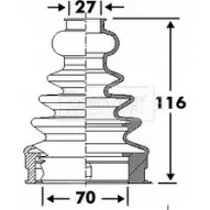 Пыльник шруса, ремкомплект BORG & BECK BCB6113 BJ 233G LEEIBHN 3155321