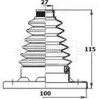 Пыльник шруса, ремкомплект BORG & BECK BCB6134 EI 75C VGT3HM Volkswagen Polo (6R1, 6C1) 5 Хэтчбек 1.6 TDI 105 л.с. 2009 – 2024