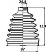 Пыльник шруса, ремкомплект BORG & BECK 3 BD83C CB7IU2U 3155360 BCB6154