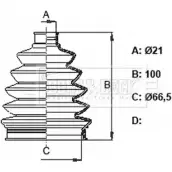 Пыльник шруса, ремкомплект BORG & BECK I4 P9XNJ E4QBL1 BCB6161 Chevrolet Spark