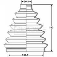 Пыльник шруса, ремкомплект BORG & BECK JMGKOY Q 755HFNV 3155385 BCB6181